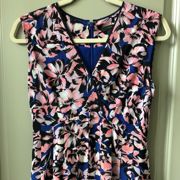 Like new! J. Crew silk floral pleated dress - Picture 3 of 6